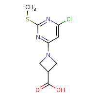 1-[6-chloro-2-(methylsulfanyl)pyrimidin-4-yl]azetidine-3-carboxylic acid