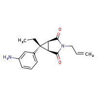 (1R,5S,6S)-6-(3-aminophenyl)-6-ethyl-3-(prop-2-en-1-yl)-3-azabicyclo[3.1.0]hexane-2,4-dione