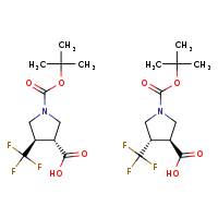 (3R,4R)-1-(tert-butoxycarbonyl)-4-(trifluoromethyl)pyrrolidine-3-carboxylic acid; (3S,4S)-1-(tert-butoxycarbonyl)-4-(trifluoromethyl)pyrrolidine-3-carboxylic acid