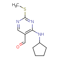 4-(cyclopentylamino)-2-(methylsulfanyl)pyrimidine-5-carbaldehyde