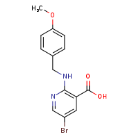 5-bromo-2-{[(4-methoxyphenyl)methyl]amino}pyridine-3-carboxylic acid