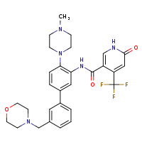 N-[4-(4-methylpiperazin-1-yl)-3'-(morpholin-4-ylmethyl)-[1,1'-biphenyl]-3-yl]-6-oxo-4-(trifluoromethyl)-1H-pyridine-3-carboxamide