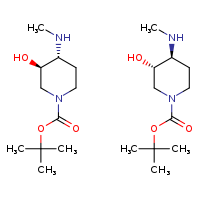 tert-butyl (3R,4R)-3-hydroxy-4-(methylamino)piperidine-1-carboxylate; tert-butyl (3S,4S)-3-hydroxy-4-(methylamino)piperidine-1-carboxylate