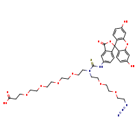 1-({2-[2-(2-azidoethoxy)ethoxy]ethyl}({3',6'-dihydroxy-3-oxospiro[2-benzofuran-1,9'-xanthen]-5-yl}carbamothioyl)amino)-3,6,9,12-tetraoxapentadecan-15-oic acid