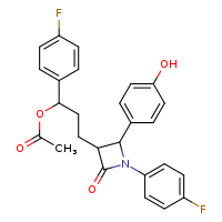 1-(4-fluorophenyl)-3-[1-(4-fluorophenyl)-2-(4-hydroxyphenyl)-4-oxoazetidin-3-yl]propyl acetate