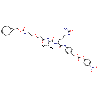 {4-[(2S)-2-[(2R)-2-(3-{2-[({bicyclo[6.1.0]non-4-yn-9-ylmethoxy}carbonyl)amino]ethoxy}propanamido)-3-methylbutanamido]-5-(carbamoylamino)pentanamido]phenyl}methyl 4-nitrophenyl carbonate