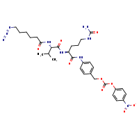 {4-[(2S)-2-[(2S)-2-(6-azidohexanamido)-3-methylbutanamido]-5-(carbamoylamino)pentanamido]phenyl}methyl 4-nitrophenyl carbonate