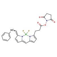4-{3-[(2,5-dioxopyrrolidin-1-yl)oxy]-3-oxopropyl}-2,2-difluoro-12-(2-phenylethan-2-ylium-1-ylidene)-1,3-diaza-2-boratricyclo[7.3.0.0³,?]dodeca-4,6,8,10-tetraen-2-uide