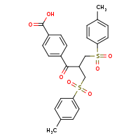 4-[3-(4-methylbenzenesulfonyl)-2-[(4-methylbenzenesulfonyl)methyl]propanoyl]benzoic acid