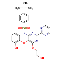 4-tert-butyl-N-[6-(2-hydroxyethoxy)-5-(2-hydroxyphenoxy)-[2,2'-bipyrimidin]-4-yl]benzenesulfonamide