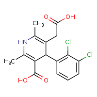 5-(carboxymethyl)-4-(2,3-dichlorophenyl)-2,6-dimethyl-1,4-dihydropyridine-3-carboxylic acid