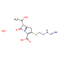 (5R,6S)-6-[(1S)-1-hydroxyethyl]-3-[(2-methanimidamidoethyl)sulfanyl]-7-oxo-1-azabicyclo[3.2.0]hept-2-ene-2-carboxylic acid hydrate
