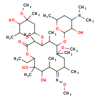 6-{[4-(dimethylamino)-3-hydroxy-6-methyloxan-2-yl]oxy}-14-ethyl-12,13-dihydroxy-4-[(5-hydroxy-4-methoxy-4,6-dimethyloxan-2-yl)oxy]-7-methoxy-10-(methoxyimino)-3,5,7,9,11,13-hexamethyl-1-oxacyclotetradecan-2-one