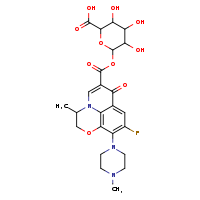 6-[7-fluoro-2-methyl-6-(4-methylpiperazin-1-yl)-10-oxo-4-oxa-1-azatricyclo[7.3.1.0?,¹³]trideca-5(13),6,8,11-tetraene-11-carbonyloxy]-3,4,5-trihydroxyoxane-2-carboxylic acid