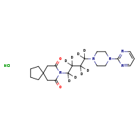 8-{4-[4-(pyrimidin-2-yl)piperazin-1-yl](1,1,2,2,3,3,4,4-²H?)butyl}-8-azaspiro[4.5]decane-7,9-dione hydrochloride