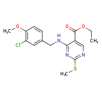 ethyl 4-{[(3-chloro-4-methoxyphenyl)methyl]amino}-2-(methylsulfanyl)pyrimidine-5-carboxylate