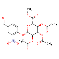 methyl (2S,3S,4S,5R,6S)-3,4,5-tris(acetyloxy)-6-(4-formyl-2-nitrophenoxy)oxane-2-carboxylate