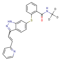 N-(²H?)methyl-2-({3-[(1E)-2-(pyridin-2-yl)ethenyl]-1H-indazol-6-yl}sulfanyl)benzamide