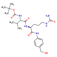 tert-butyl N-[(1S)-1-{[(1S)-4-(carbamoylamino)-1-{[4-(hydroxymethyl)phenyl]carbamoyl}butyl]carbamoyl}-2-methylpropyl]carbamate