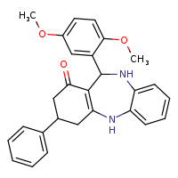 10-(2,5-dimethoxyphenyl)-14-phenyl-2,9-diazatricyclo[9.4.0.0³,?]pentadeca-1(11),3,5,7-tetraen-12-one