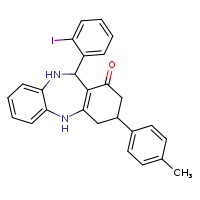 10-(2-iodophenyl)-14-(4-methylphenyl)-2,9-diazatricyclo[9.4.0.0³,?]pentadeca-1(11),3,5,7-tetraen-12-one