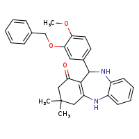 10-[3-(benzyloxy)-4-methoxyphenyl]-14,14-dimethyl-2,9-diazatricyclo[9.4.0.0³,?]pentadeca-1(11),3,5,7-tetraen-12-one