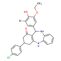 10-(3-bromo-5-ethoxy-4-hydroxyphenyl)-14-(4-chlorophenyl)-2,9-diazatricyclo[9.4.0.0³,?]pentadeca-1(11),3,5,7-tetraen-12-one