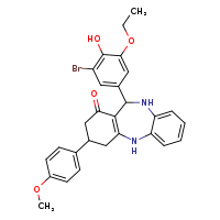 10-(3-bromo-5-ethoxy-4-hydroxyphenyl)-14-(4-methoxyphenyl)-2,9-diazatricyclo[9.4.0.0³,?]pentadeca-1(11),3,5,7-tetraen-12-one