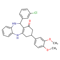 10-(3-chlorophenyl)-14-(3,4-dimethoxyphenyl)-2,9-diazatricyclo[9.4.0.0³,?]pentadeca-1(11),3,5,7-tetraen-12-one