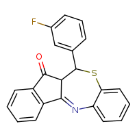 10-(3-fluorophenyl)-9-thia-2-azatetracyclo[9.7.0.0³,?.0¹³,¹?]octadeca-1,3,5,7,13(18),14,16-heptaen-12-one