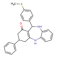 10-[4-(methylsulfanyl)phenyl]-14-phenyl-2,9-diazatricyclo[9.4.0.0³,?]pentadeca-1(11),3,5,7-tetraen-12-one