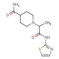 1-{1-[(1,3-thiazol-2-yl)carbamoyl]ethyl}piperidine-4-carboxamide