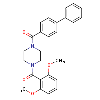 1-{[1,1'-biphenyl]-4-carbonyl}-4-(2,6-dimethoxybenzoyl)piperazine