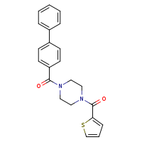 1-{[1,1'-biphenyl]-4-carbonyl}-4-(thiophene-2-carbonyl)piperazine