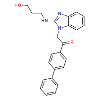 1-{[1,1'-biphenyl]-4-yl}-2-{2-[(3-hydroxypropyl)amino]-1,3-benzodiazol-1-yl}ethanone