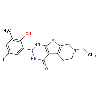 11-ethyl-5-(2-hydroxy-5-iodo-3-methylphenyl)-8-thia-4,6,11-triazatricyclo[7.4.0.0²,?]trideca-1(9),2(7)-dien-3-one