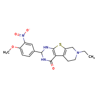 11-ethyl-5-(4-methoxy-3-nitrophenyl)-8-thia-4,6,11-triazatricyclo[7.4.0.0²,?]trideca-1(9),2(7)-dien-3-one