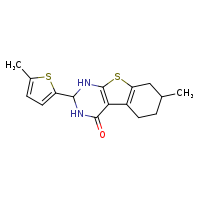 11-methyl-5-(5-methylthiophen-2-yl)-8-thia-4,6-diazatricyclo[7.4.0.0²,?]trideca-1(9),2(7)-dien-3-one