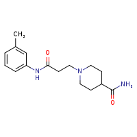 1-{2-[(3-methylphenyl)carbamoyl]ethyl}piperidine-4-carboxamide