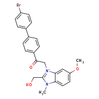1-(2-{4'-bromo-[1,1'-biphenyl]-4-yl}-2-oxoethyl)-2-(hydroxymethyl)-6-methoxy-3-methyl-1,3-benzodiazol-1-ium