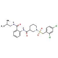 1-[(2,4-dichlorophenyl)methanesulfonyl]-N-{2-[(2-methylpropyl)carbamoyl]phenyl}piperidine-3-carboxamide