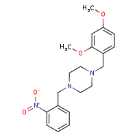 1-[(2,4-dimethoxyphenyl)methyl]-4-[(2-nitrophenyl)methyl]piperazine