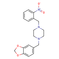 1-(2H-1,3-benzodioxol-5-ylmethyl)-4-[(2-nitrophenyl)methyl]piperazine