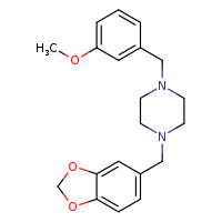 1-(2H-1,3-benzodioxol-5-ylmethyl)-4-[(3-methoxyphenyl)methyl]piperazine
