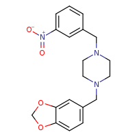 1-(2H-1,3-benzodioxol-5-ylmethyl)-4-[(3-nitrophenyl)methyl]piperazine