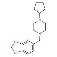 1-(2H-1,3-benzodioxol-5-ylmethyl)-4-cyclopentylpiperazine