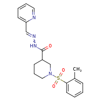 1-(2-methylbenzenesulfonyl)-N'-[(E)-pyridin-2-ylmethylidene]piperidine-3-carbohydrazide