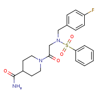 1-(2-{N-[(4-fluorophenyl)methyl]benzenesulfonamido}acetyl)piperidine-4-carboxamide