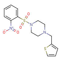 1-(2-nitrobenzenesulfonyl)-4-(thiophen-2-ylmethyl)piperazine