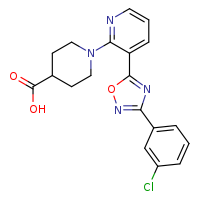 1-{3-[3-(3-chlorophenyl)-1,2,4-oxadiazol-5-yl]pyridin-2-yl}piperidine-4-carboxylic acid